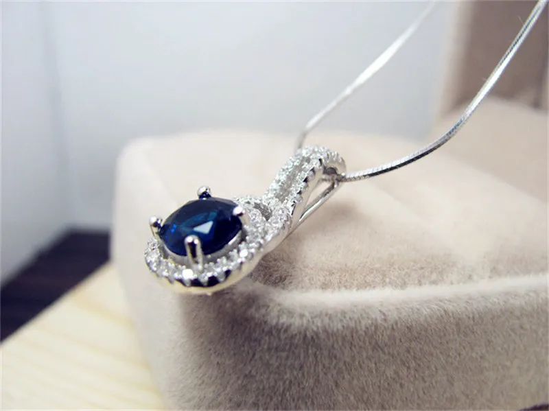 CC кулоны ожерелья для женщин синий круглый камень свадебные Bijoux Femme помолвки вечерние женские ювелирные изделия без цепи CCN143