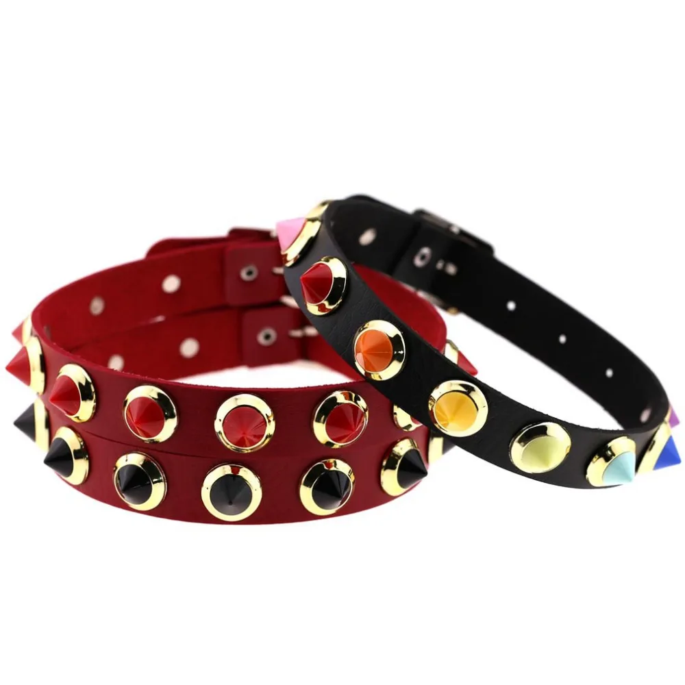 Ожерелье чокер с заклепками карамельных цветов в этническом стиле|choker necklace|colorful