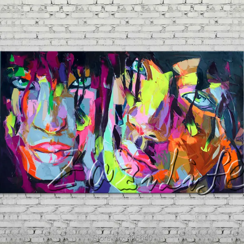 Палитра ножей портрет лица картина маслом персонаж фигура холст ручная роспись