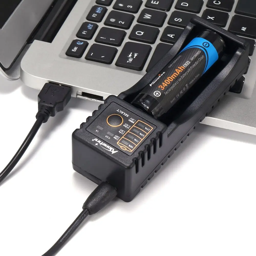 Зарядное устройство AloneFire MC100 18650 для перезаряжаемого аккумулятора 26650 16340 CR123 1 2 в