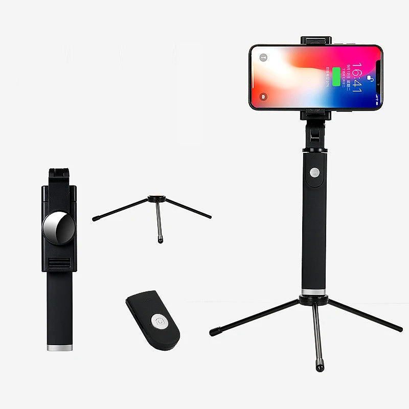 K09 versatile Bluetooth Selfie Stick One-piece folding large rearview mirror 360 Rotating mini Portable Mobile Live | Электроника