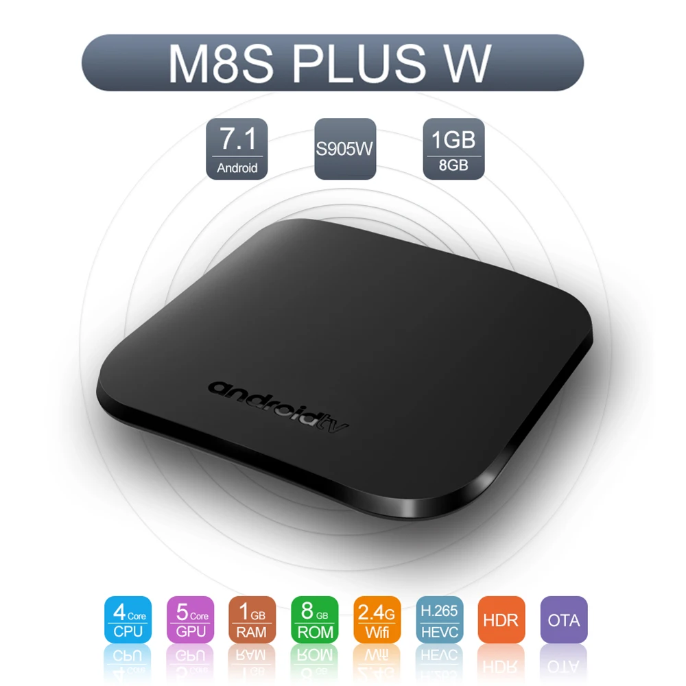 2018 Новый M8S плюс W Android ТВ коробка последняя KD 18 0 7 1 ГБ Оперативная память 8