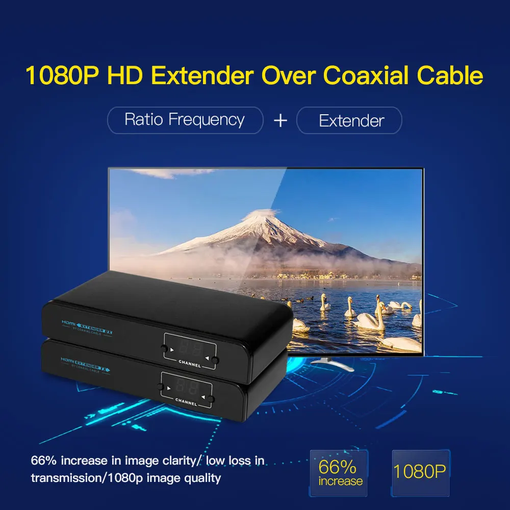 LKV379 1080P HD удлинитель по коаксиальному кабелю сигнал к цифровому ТВ сигналу на