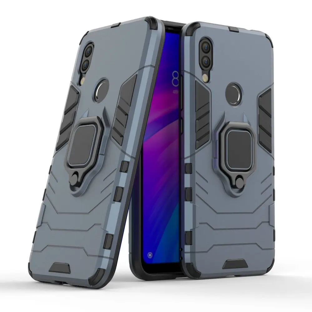 Армированный чехол с 3D кольцом для Xiaomi Redmi 7 Redmi7 Note Pro 16 гб 32 64 автомобильный