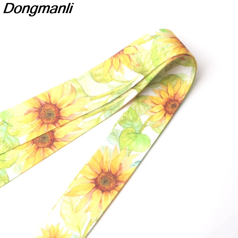 P3538 Dongmanli Подсолнух брелок Lanyards Id бейдж держатель ID карта Пропуск Тренажерный зал