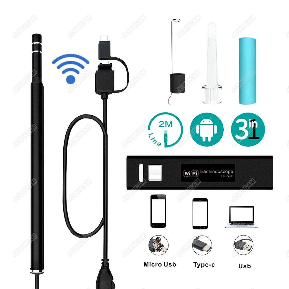 

Беспроводной Wi-Fi ушной чистящий эндоскоп для ушей 5,5 мм 720 P HD 1.3MP Визуальный Инструмент для чистки ушей прозрачные Инструменты для удаления ...