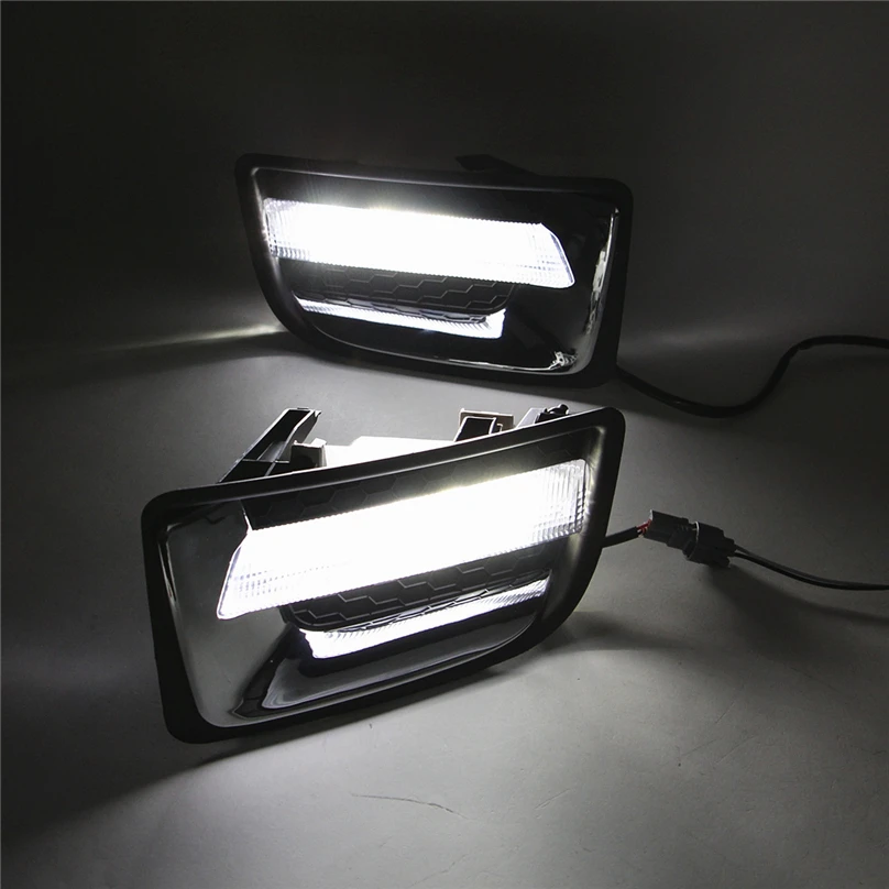 

Car Flashing 2pcs For Isuzu D-max Dmax 2014 2015 LED DRL Daytime Running Light Driving Daylight Front Bumper lamp car Styling