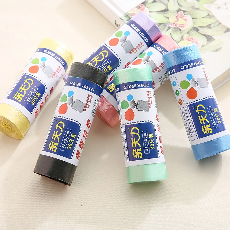 Мусорные мешки кухонные одноразовые черный домашний пластиковый мешок