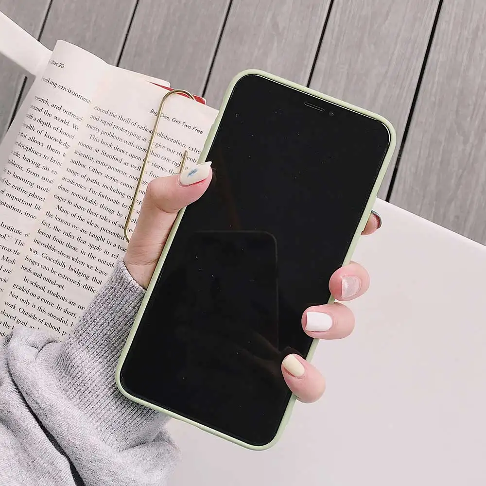 Boucho Phone Case For iPhone XR XS MAX X 6 6s 7 8 plus 8plus Soft Silicone Cover Fashion Plant Green Leaf Pattern Matte Cases |