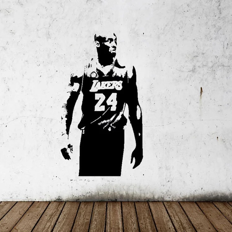 Защита может удалить художественные настенные наклейки Коби Брайант гостиная