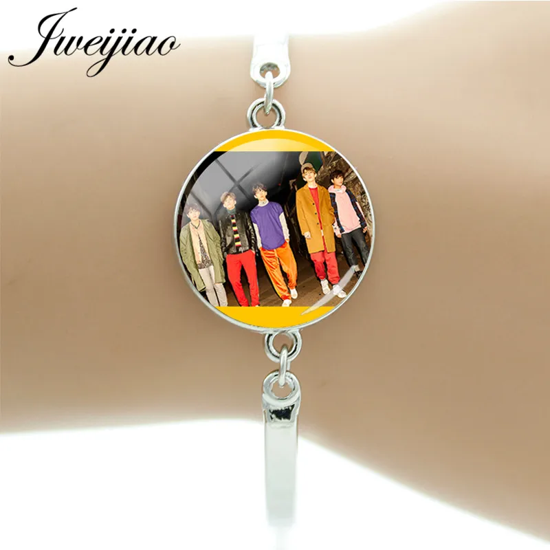 JWEIJIAO 2019 Мода Day6 браслет со стеклянным кабошоном купол Sungjin YoungK Wonpil Dowoon фото в виде