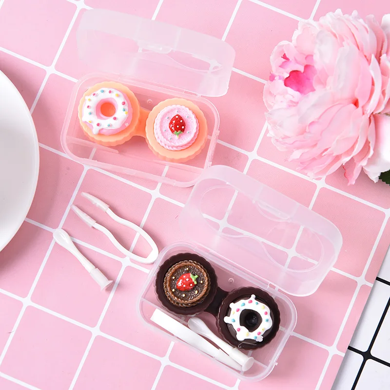 Двойная коробка для контактных линз чехол набор ухода за глазами держатель