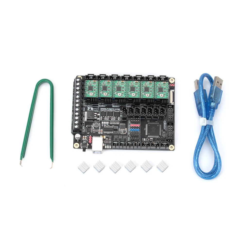 Материнская плата FYSETC F6 V1.3+ 6 шт. TMC2100/TMC2208v1.2/TMC2130v1.2/DRV8825/S109/A4988/ST820 VS SKR V1.3