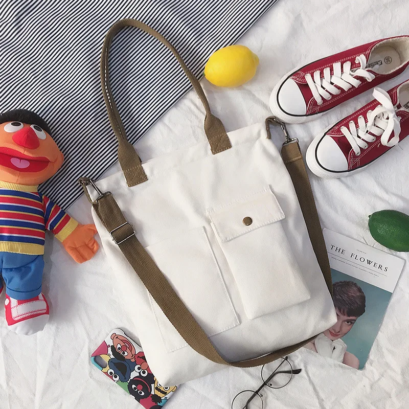 Модные однотонные простые женские холщовые сумки сумки-мессенджеры новинка 2019