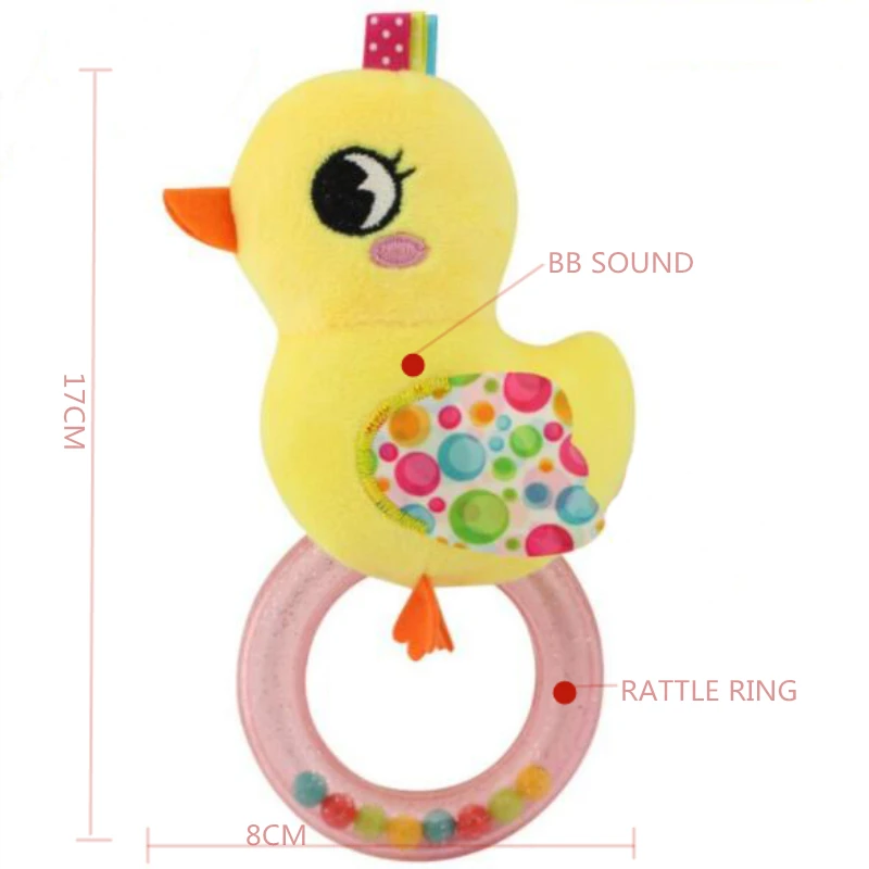 Новорожденный погремушка с героями мультфильмов кольцо мягкий плюшевый