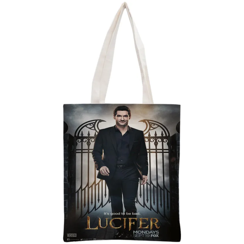 Сумка-тоут Lucifer на заказ многоразовая Сумочка женский складной холщовый саквояж