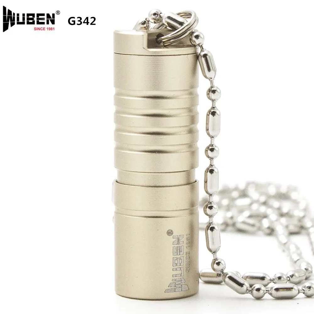 Wuben G342 мини фонарик CREE XP G2 светодиодный Макс 130 люменов небольшой свет ключ