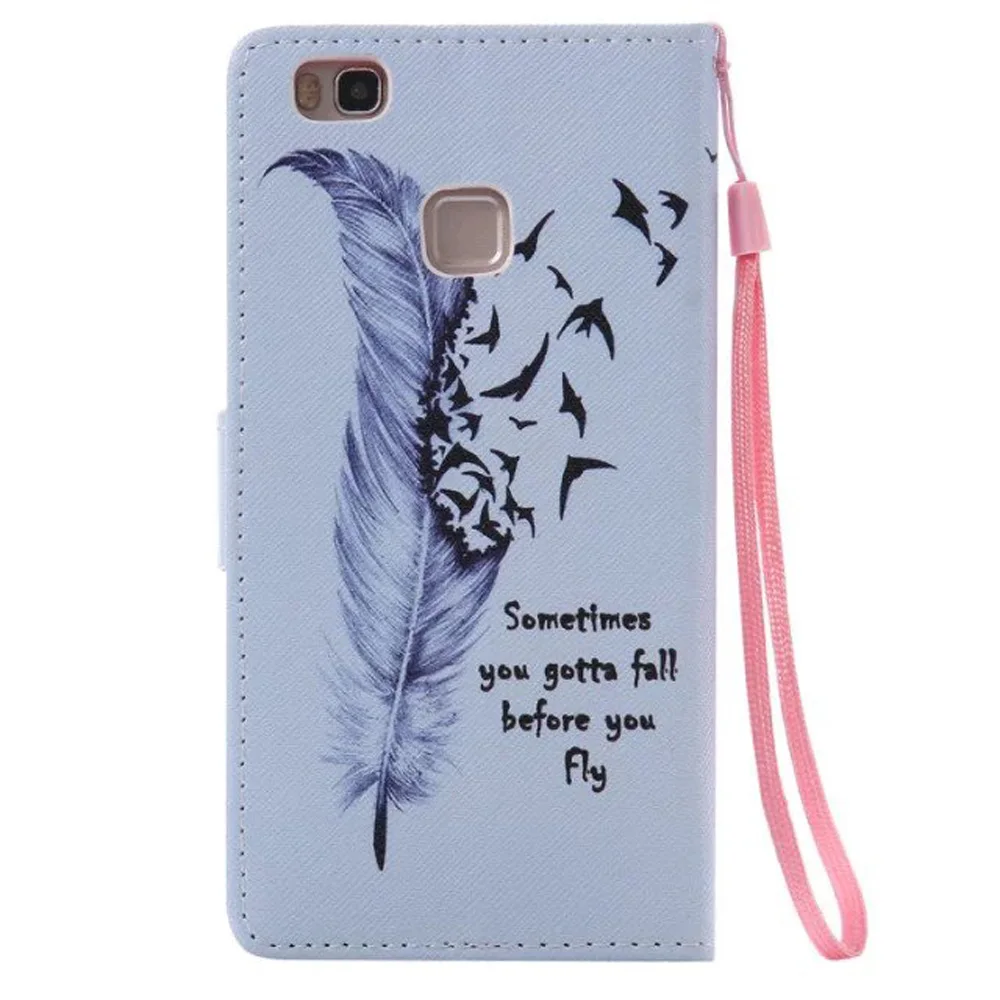 Роскошный Ремешок Бумажник Кожа PU Откидная Крышка Чехол Для Huawei Ascend P9 Mini/P9 Lite