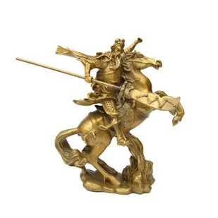 

Статуэтка из чистой латуни с орнаментом Гуань фэн-шуй, домашний город злых деревьев, Форна у Гуань Эр, бронзероом, художественная Статуэтка