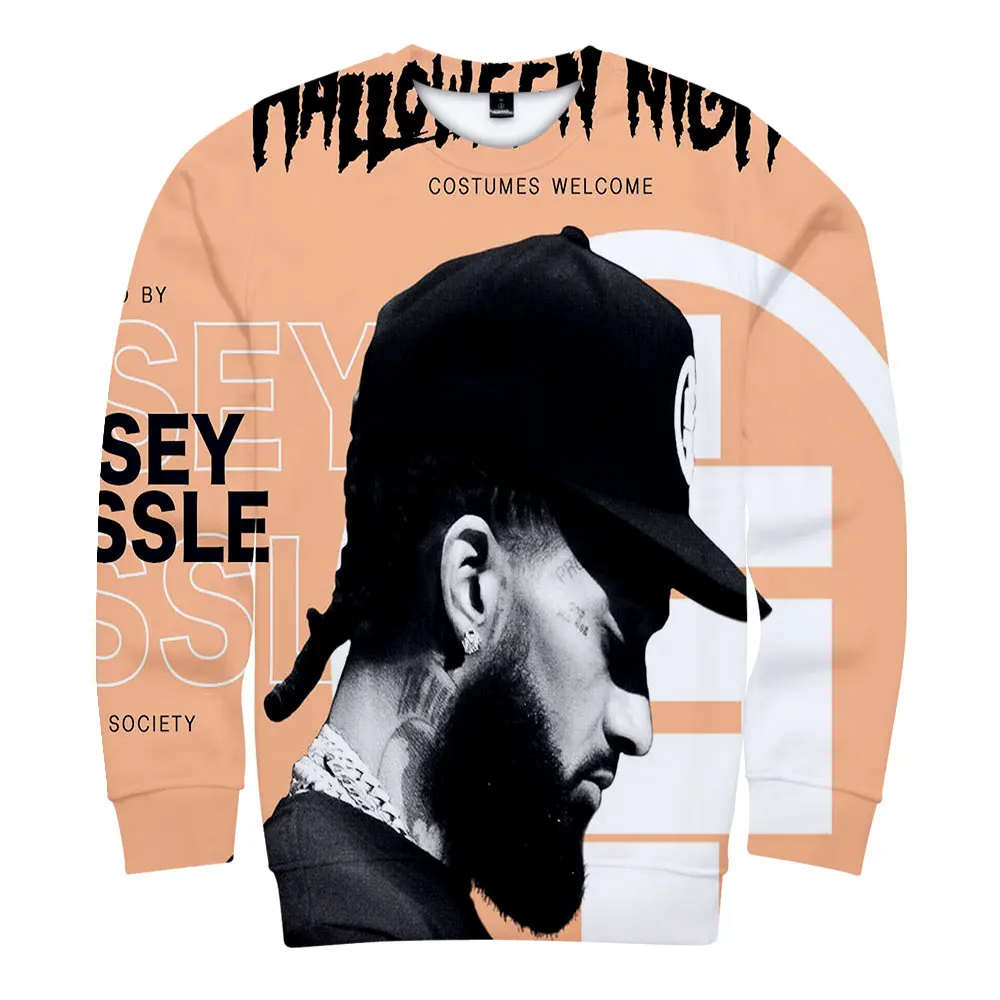 Rap nipsey hussle альбом 3D уличная Толстовка для женщин/мужчин с круглым вырезом и длинными рукавами из хлопка Harajuku Толстовка с принтом Весенняя Толстовка