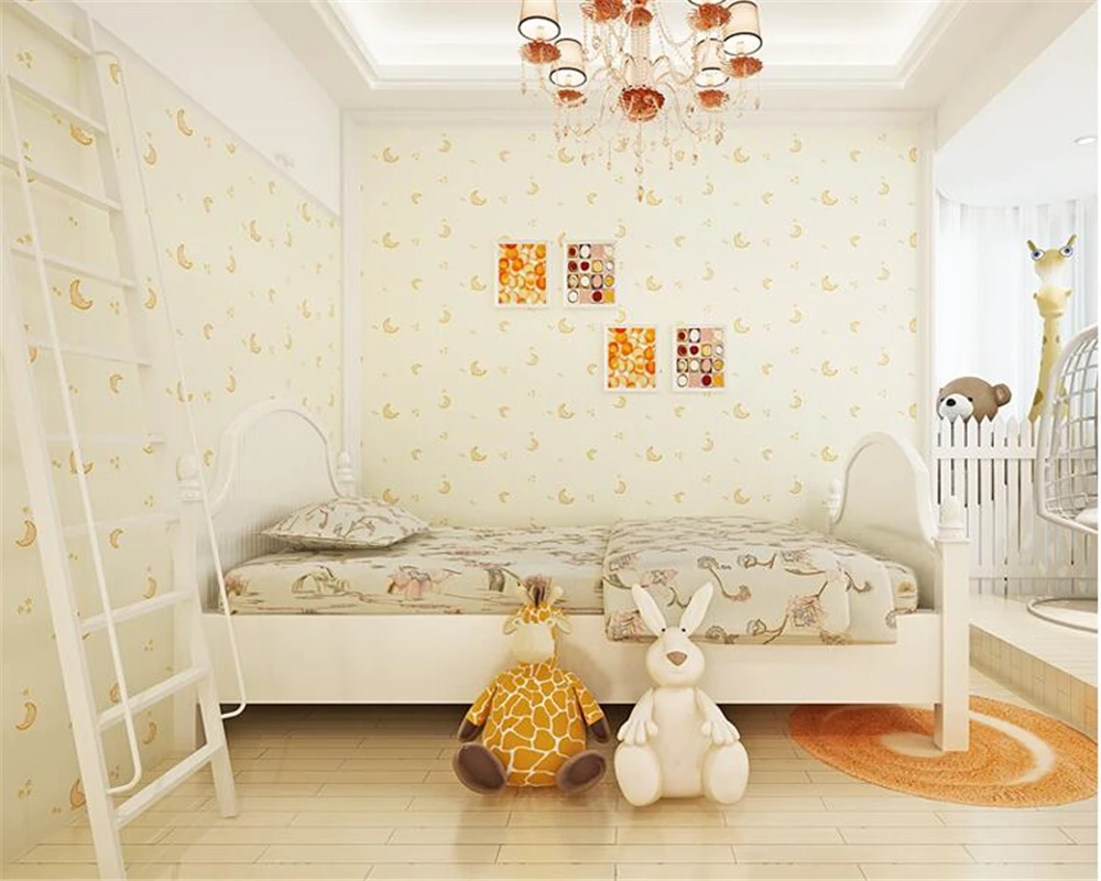 

beibehang Lovely Child Star Moon Unspecified 3d Wallpaper Boys Girl Princess Room Bedroom Wallpaper papel de parede papier peint