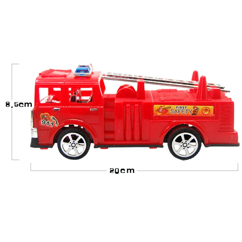 1pc 20cm Pull Back Fire Truck Pretend Play Water Tanker Models Kids Educational Toys | Игрушки и хобби