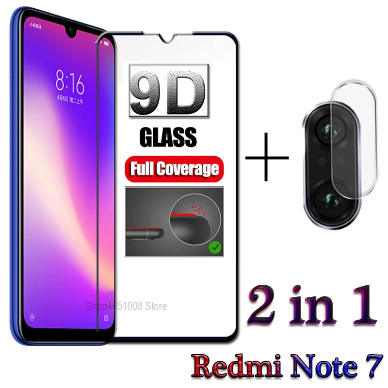 Закаленное стекло 2 в 1 Redm Note 7 защитная пленка для объектива камеры Xiaomi Redmi красное