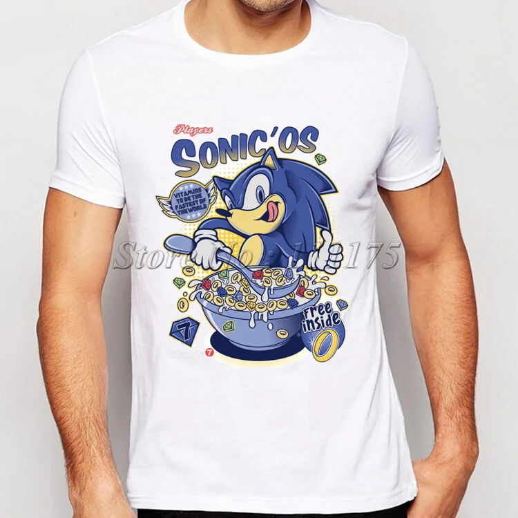 Новое поступление 2019 модная дизайнерская футболка Sonic OS мужские хипстерские топы