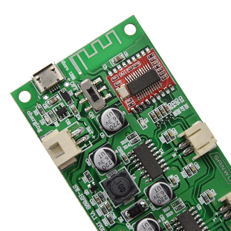 2x6 Вт DC 5 в 3,7 в динамик Модифицированная стерео Bluetooth Плата усилителя может подключаться литиевая батарея с A8-020 управления зарядкой