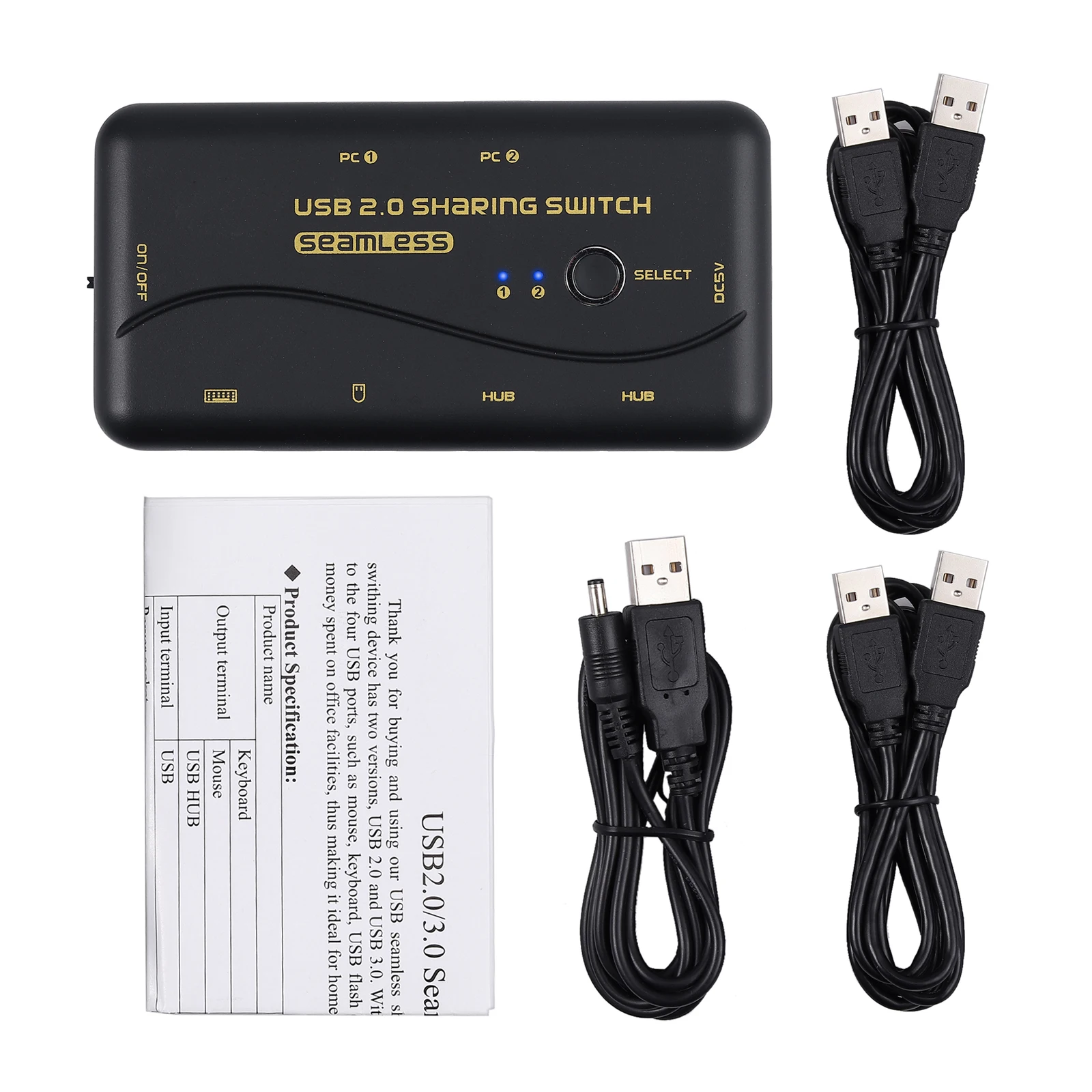Переключатель Neoteck бесшовный USB 2 0 для совместного использования