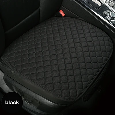 black 1 piece XWSN Linen car seat cover cushion suitable for 99% of the auto four seasons universal comfortable and breathable Car accessories - Название цвета: black 1 piece