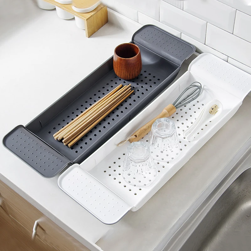 Home Organizer Shelf Rack Telescopic Bathtub makeup Toiletries drain Storage Plastic Kitchen tools organizer Drain rack | Дом и сад