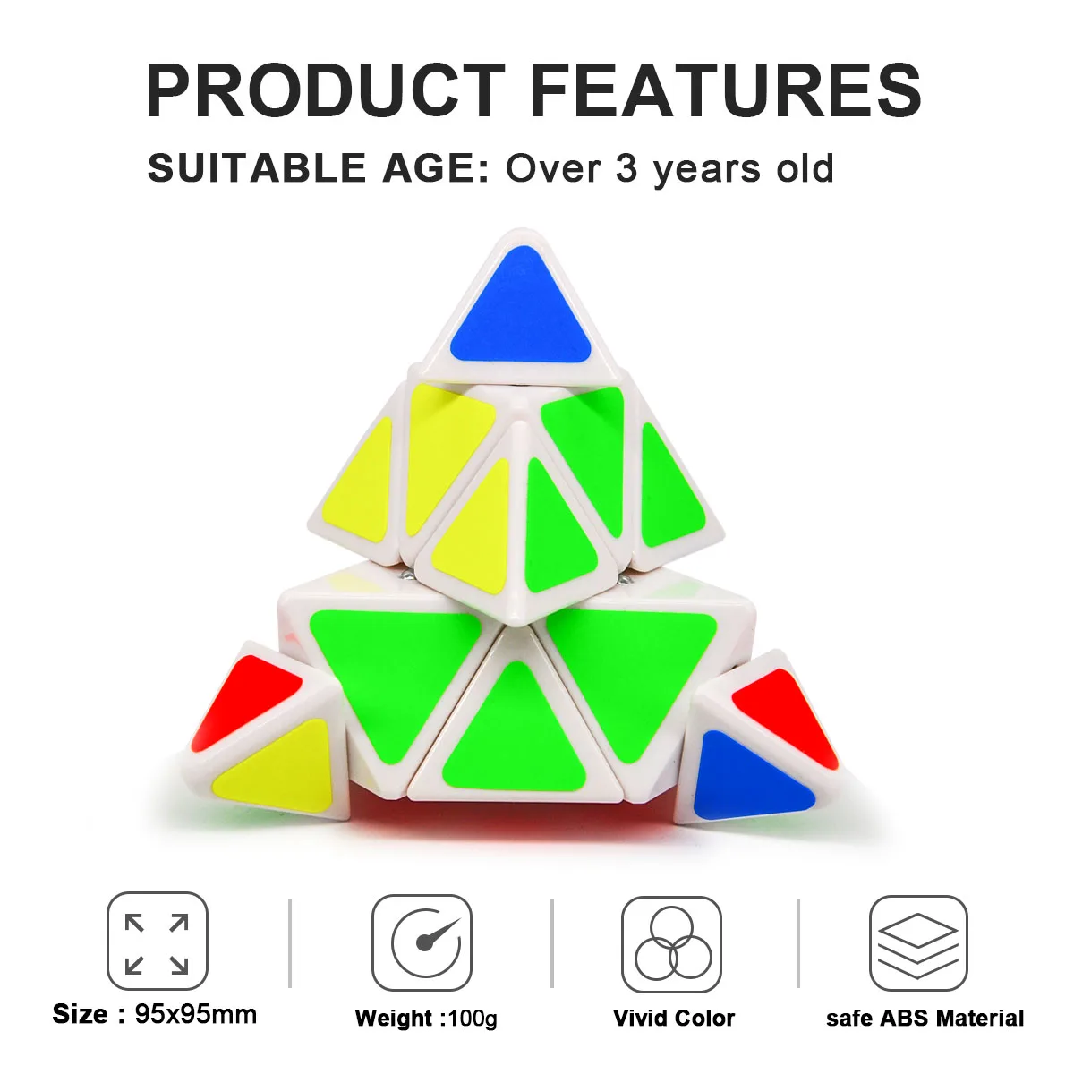 Кубики пирамиды треугольные 3x3x3 1 шт.|Головоломки| |
