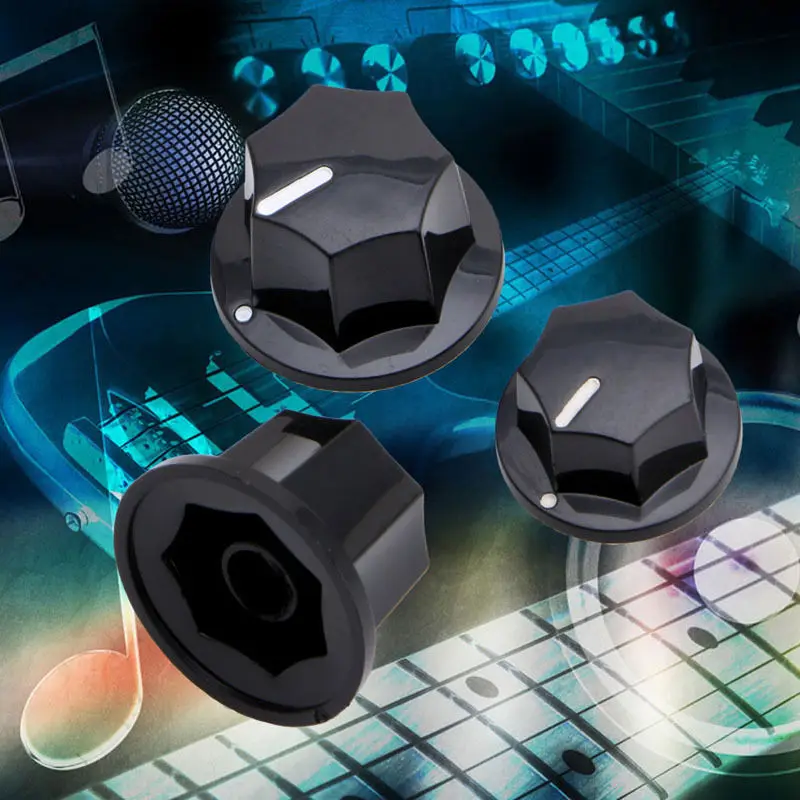 3 шт./компл. пластиковые ручки управления для запасных частей Fender Jazz Запчасти бас