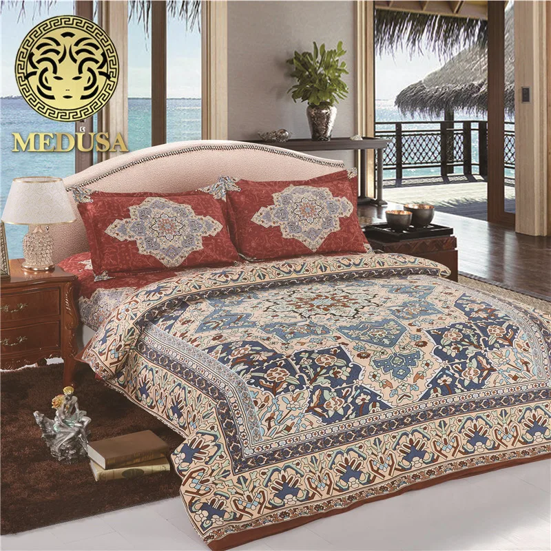 Индия Boho ад yoga постельных принадлежностей постельное белье наволочки queen size