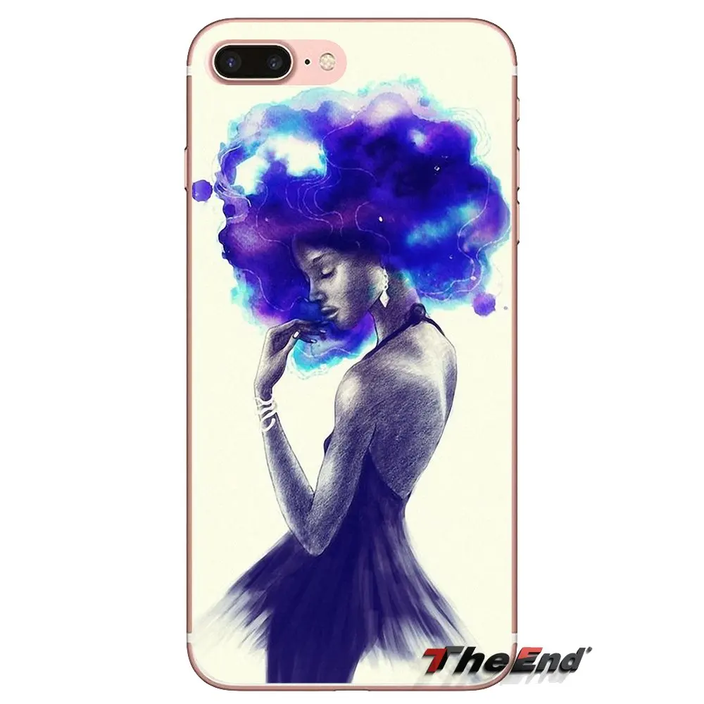 For Xiaomi Mi4 Mi5 Mi5S Mi6 Mi A1 A2 5X 6X 8 9 Lite SE Pro Max Mix 2 3 2S Cartoon Black Women Art Pattern Soft TPU Phone Case |