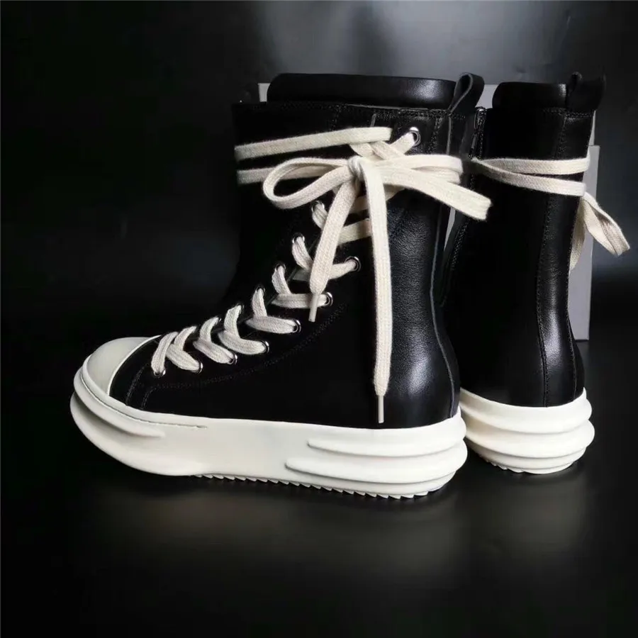 Новинка 2017 года зимние высокие сапоги из воловьей кожи с высоким берцем на