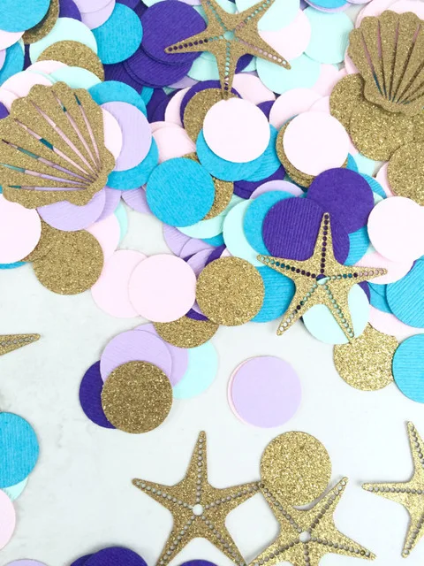 Конфетти с русалочкой | Украшения для вечеринки принцессы Вечевечерние