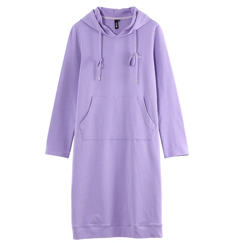 Toyouth New Autumn Long Sweater Dresses for Women Sleeve Pokects Maxi Ladies Dress Cotton H Line Solid Vestidos Mujer|Женские платья| |