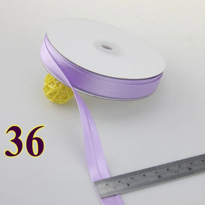 36 light purple Полиэфирная атласная косая связывающая лента Размер: 15 мм, ширина: 5/" 20 метров/картон 1,5 см косая лента из блестящего хорошего сатина - Цвет: 36 light purple