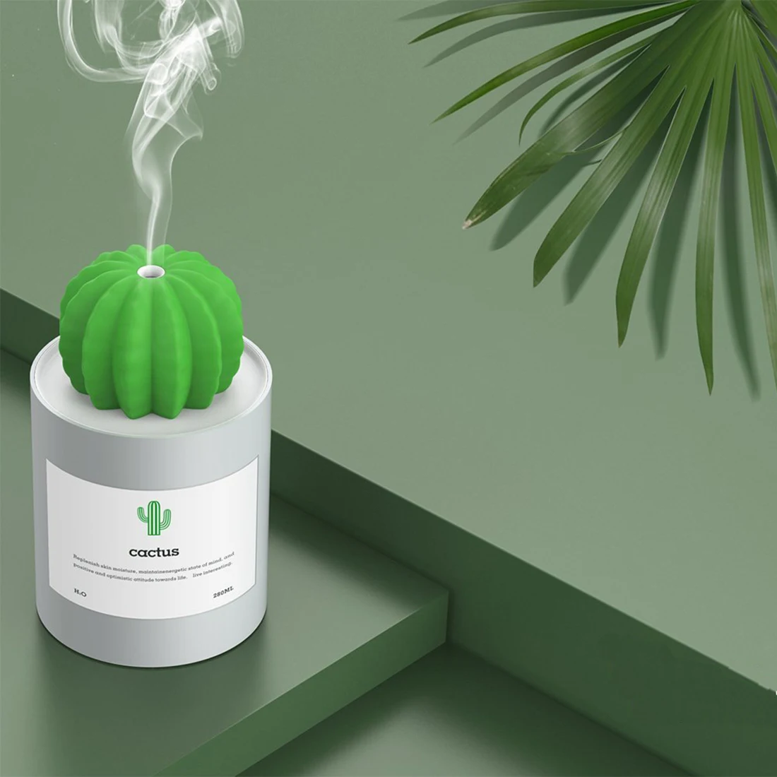Cactus model diffuser Aromatherapy Air usb Humidifier Aroma Diffuser Mini Touch Button Essential Oil Home Office Mist M | Бытовая