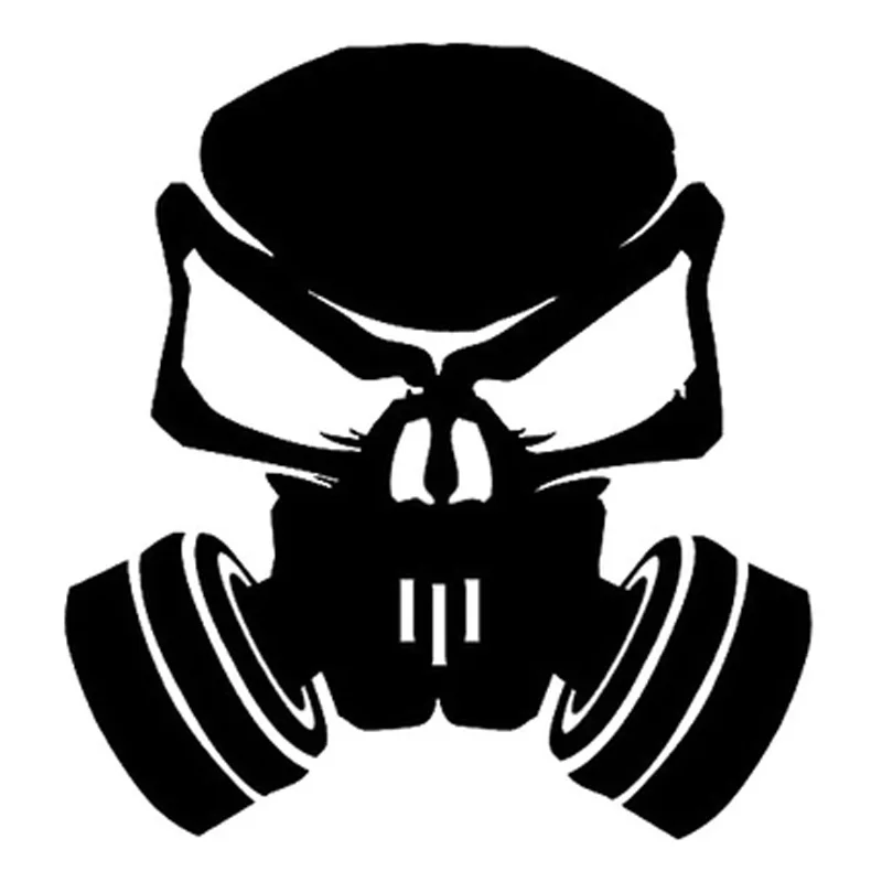 Стильная виниловая наклейка с черепом черного/серебряного цвета 15 см * 9 см|skull vinyl