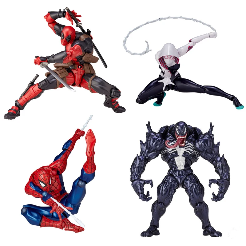 Marvel 16 см удивительные spidergwen и Человек паук Deadpool & Venom BJD Рисунок Модель Игрушечные
