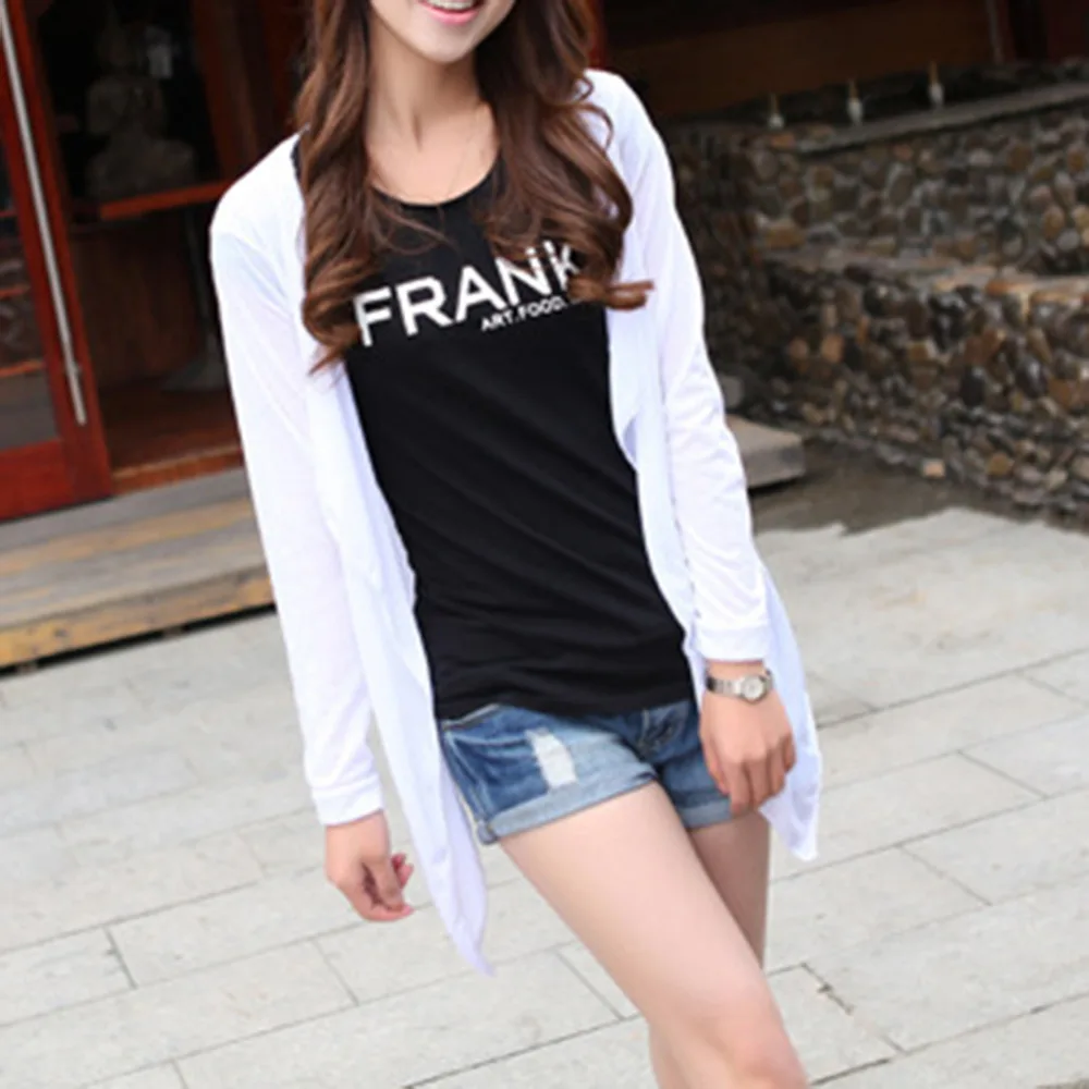 Febelle Женская мода простой Летний Пляжный солнцезащитный Повседневный Кардиган с