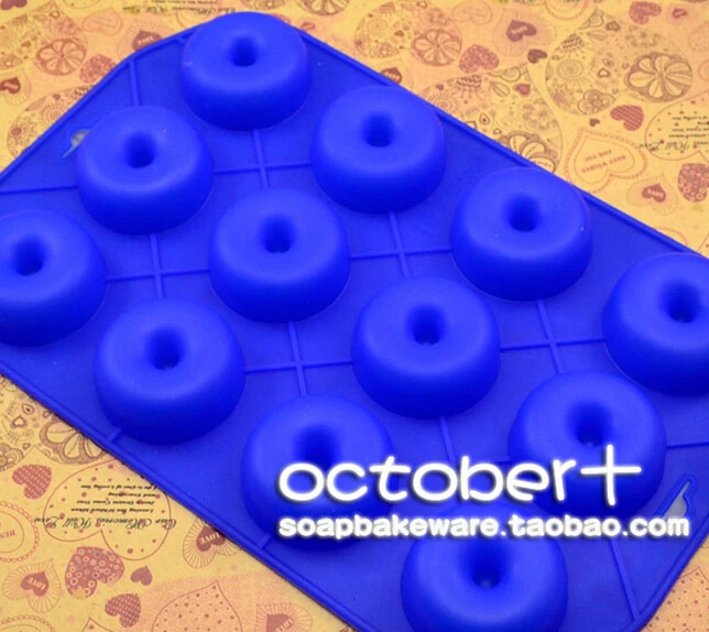 12 полостей пончики силиконовые желе пудинг льда торт плесень для микроволновой