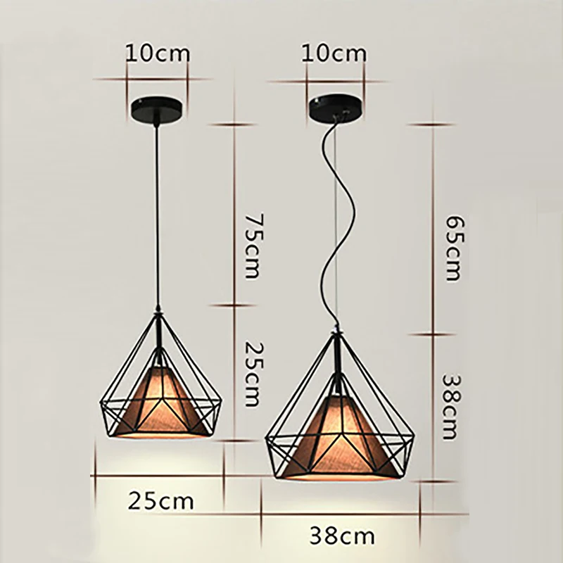 Современные художественные винтажные светодиодные подвесные светильники в