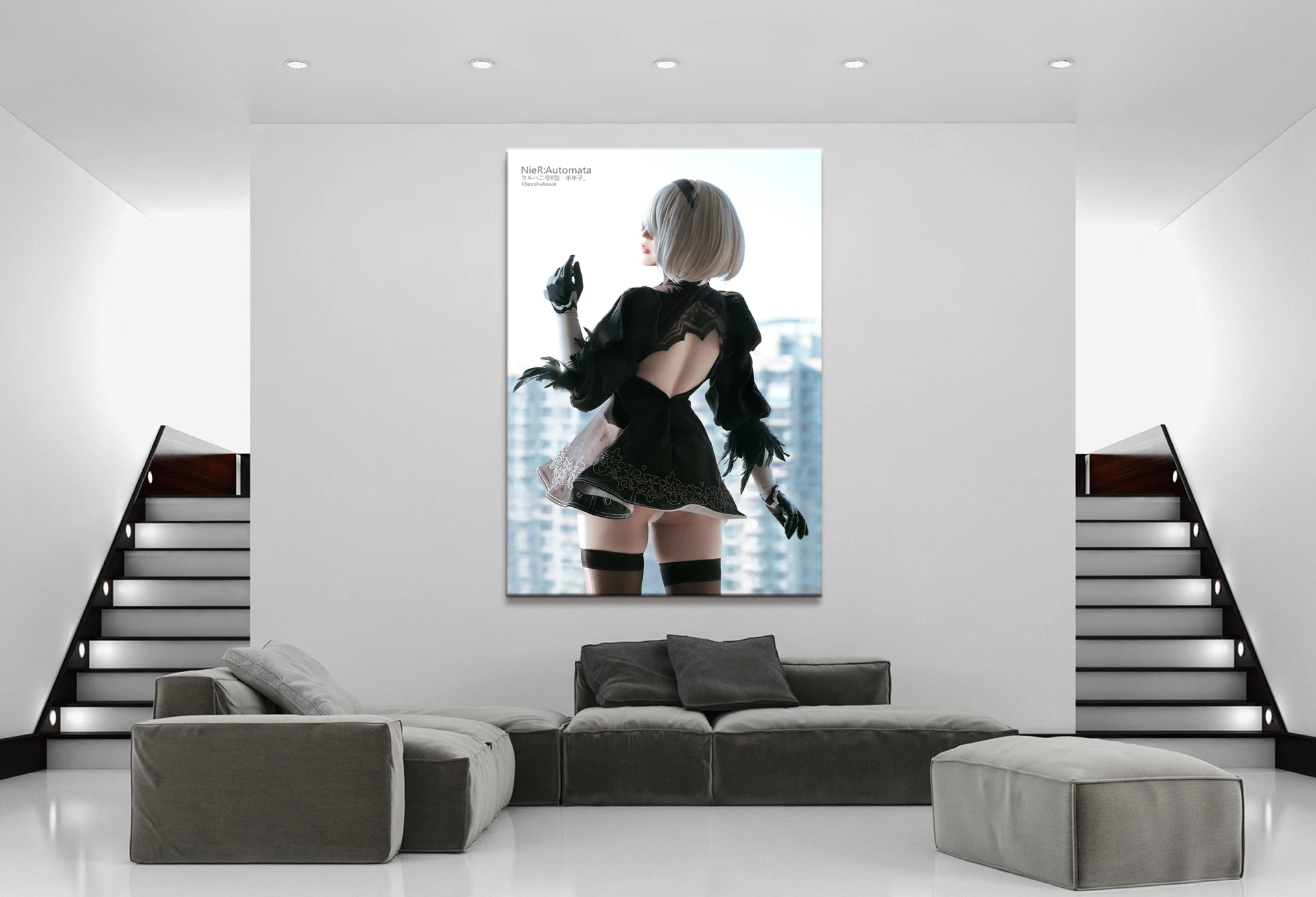 Домашний декор холст 1 штука милый сексуальный аниме NieR Automata 2B художественные