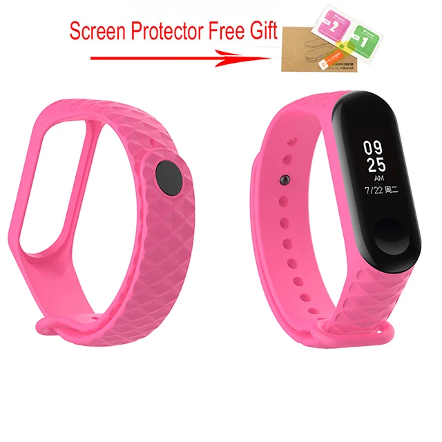 Rose Спортивный Браслет mi Band 3, ремешок на запястье для Xiaomi mi, ремешок 3, силиконовый браслет для Xiaomi mi, ремешок 3 mi band 3, Смарт-часы, браслет - Цвет: Rose