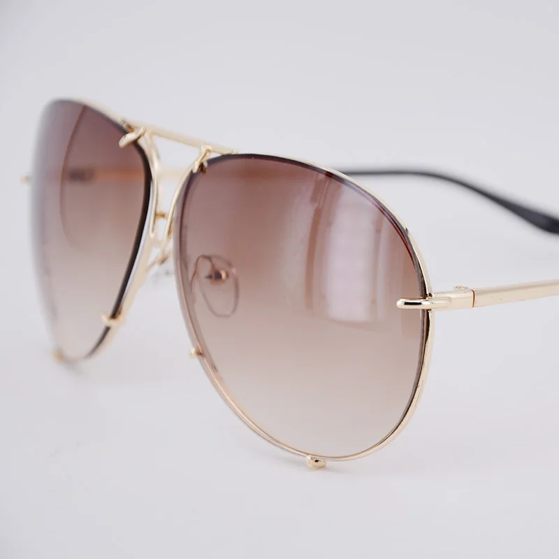 Designer Pilot Sunglasses for Woman and Man Black Women's Fashion Rimless Eye Glasses sale in high quality with case Brown | Аксессуары