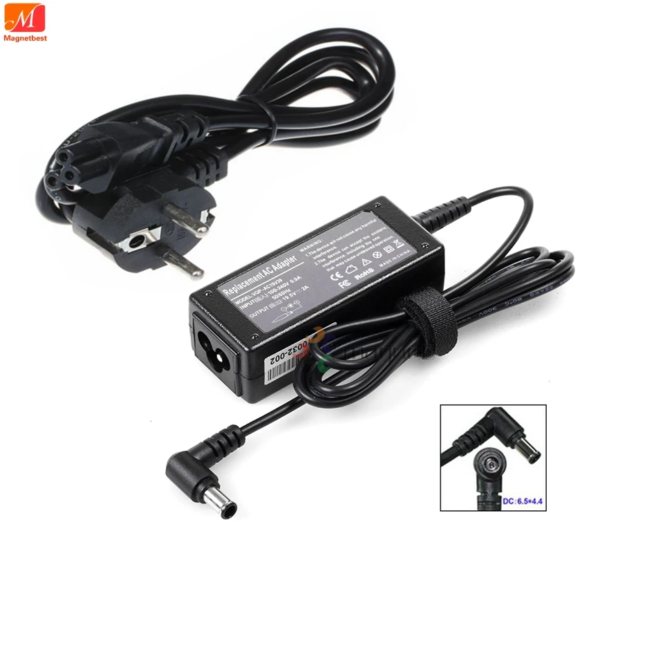 19 5 V 2A адаптер для ноутбука зарядное устройство Sony VGP AC19V39 AC19V40 19V47 AC19V57 PA 1400 06SN 40W